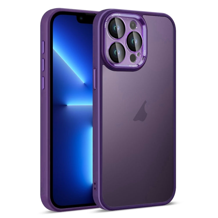 For iPhone 13 Pro Colorful Armor Lens Film Translucent Skin Feel Phone Case