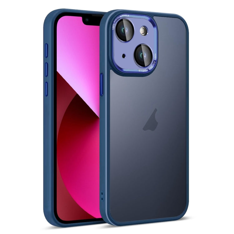 For iPhone 13 Colorful Armor Lens Film Translucent Skin Feel Phone Case