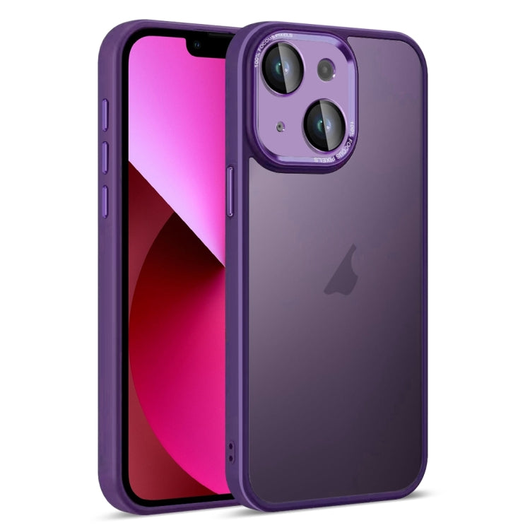 For iPhone 13 Colorful Armor Lens Film Translucent Skin Feel Phone Case