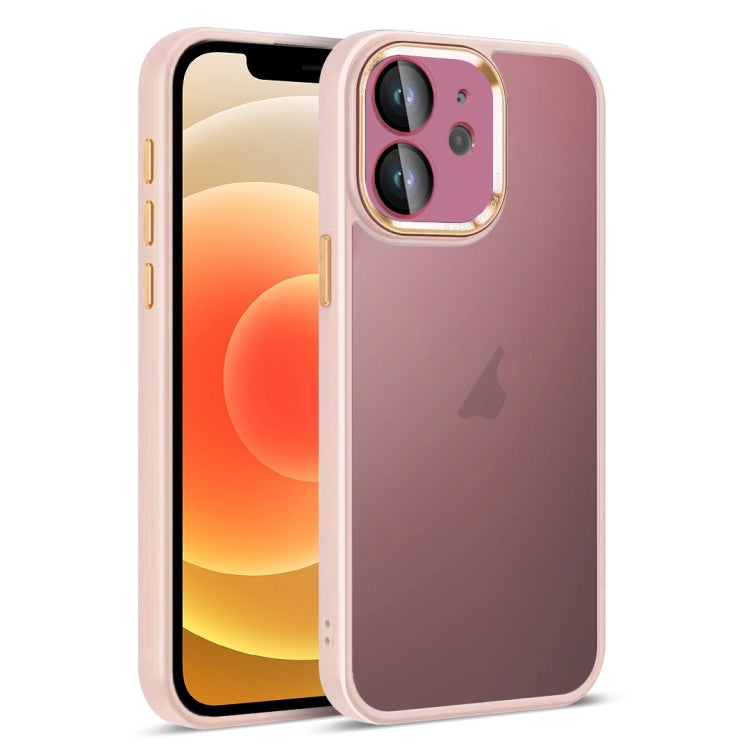 For iPhone 12 Colorful Armor Lens Film Translucent Skin Feel Phone Case