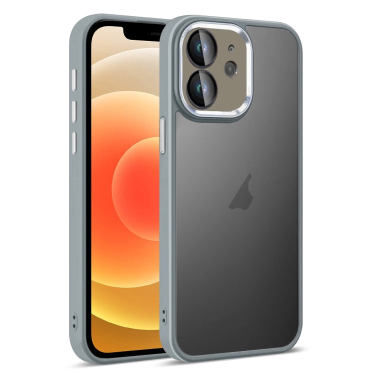 For iPhone 12 Colorful Armor Lens Film Translucent Skin Feel Phone Case