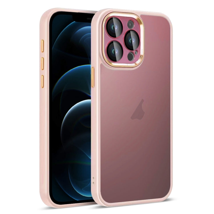 For iPhone 12 Pro Max Colorful Armor Lens Film Translucent Skin Feel Phone Case