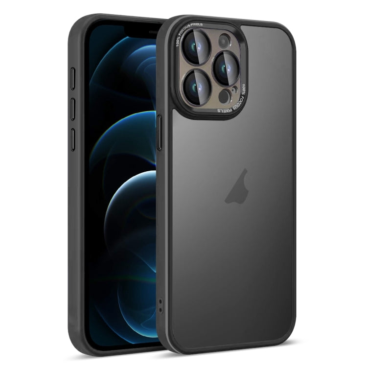 For iPhone 12 Pro Max Colorful Armor Lens Film Translucent Skin Feel Phone Case
