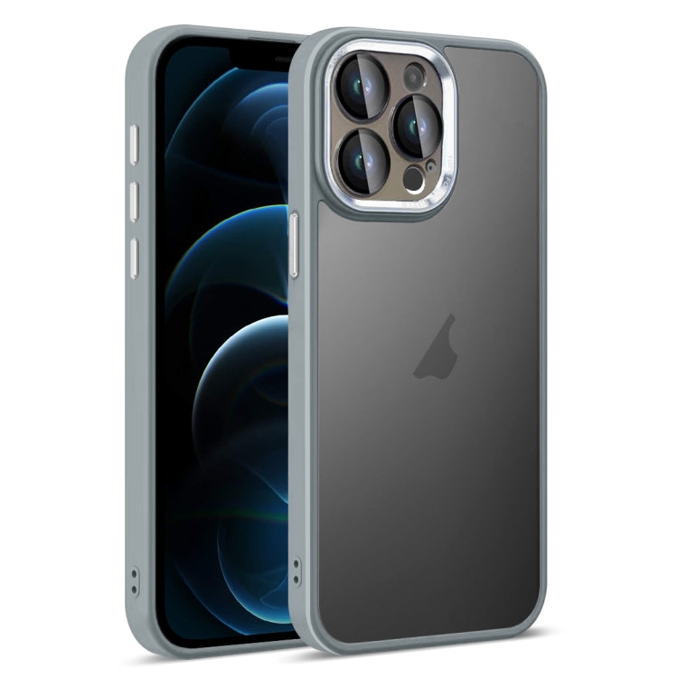 For iPhone 12 Pro Max Colorful Armor Lens Film Translucent Skin Feel Phone Case