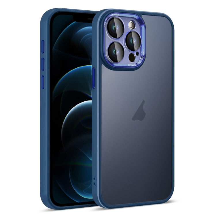 For iPhone 12 Pro Max Colorful Armor Lens Film Translucent Skin Feel Phone Case