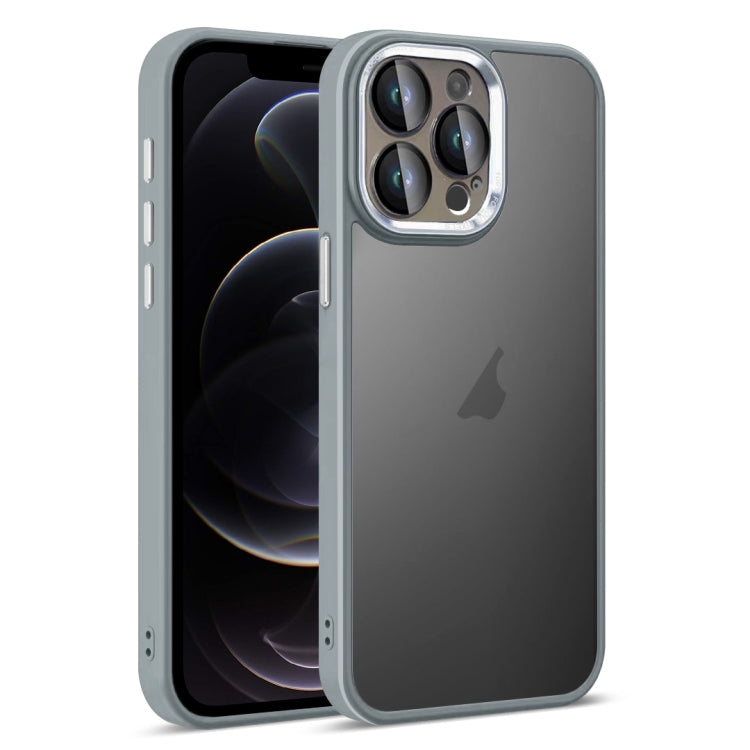 For iPhone 12 Pro Colorful Armor Lens Film Translucent Skin Feel Phone Case
