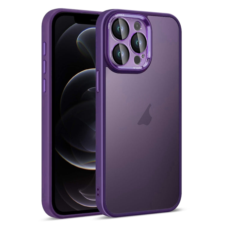 For iPhone 12 Pro Colorful Armor Lens Film Translucent Skin Feel Phone Case