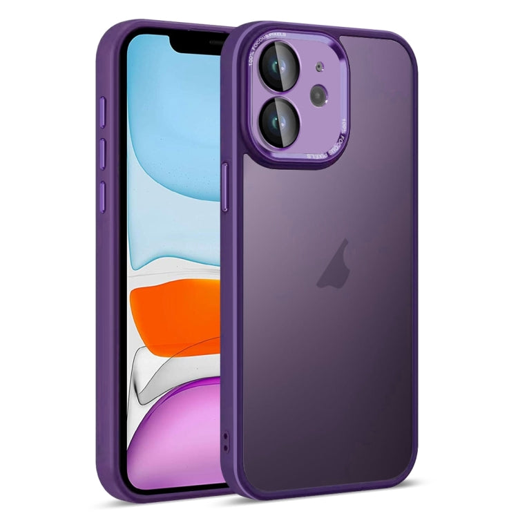 For iPhone 11 Colorful Armor Lens Film Translucent Skin Feel Phone Case