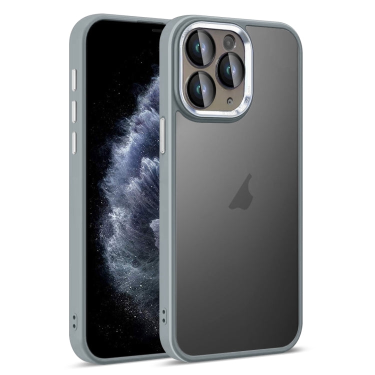 For iPhone 11 Pro Colorful Armor Lens Film Translucent Skin Feel Phone Case