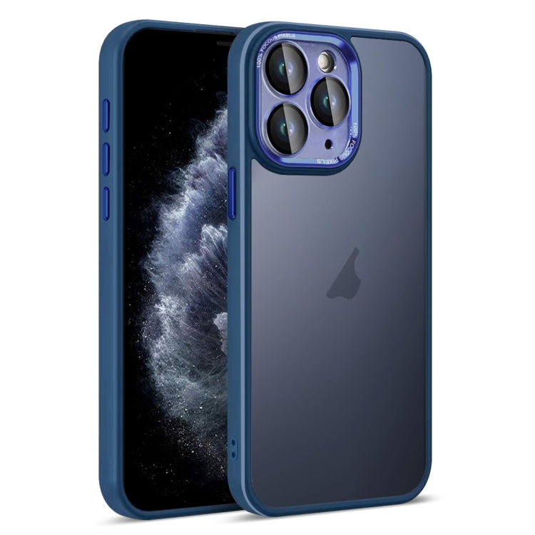 For iPhone 11 Pro Colorful Armor Lens Film Translucent Skin Feel Phone Case