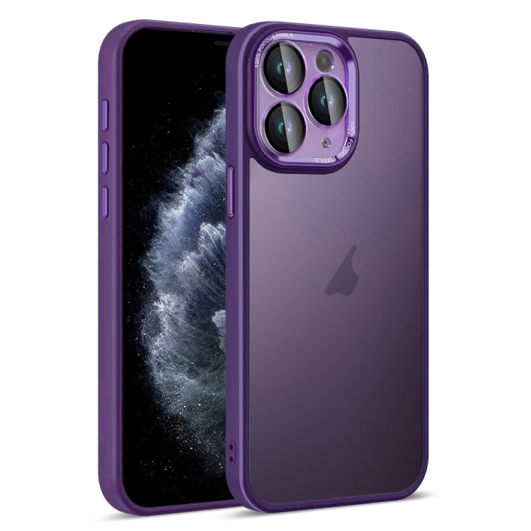 For iPhone 11 Pro Colorful Armor Lens Film Translucent Skin Feel Phone Case