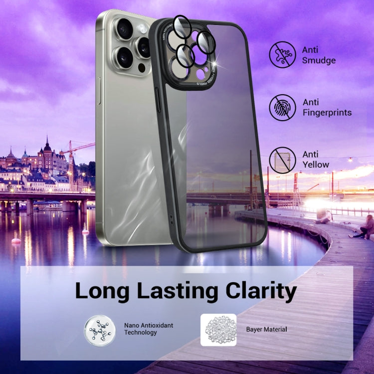 For iPhone 14 Pro Colorful Armor Lens Film Translucent Skin Feel Phone Case