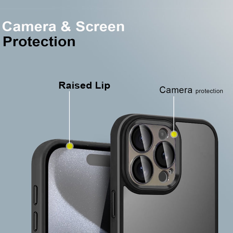 For iPhone 12 Pro Max Colorful Armor Lens Film Translucent Skin Feel Phone Case