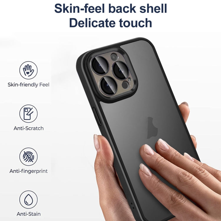 For iPhone 12 Pro Max Colorful Armor Lens Film Translucent Skin Feel Phone Case