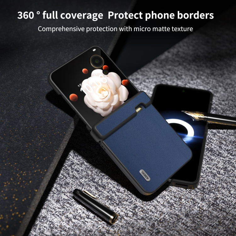 For Honor Magic V Flip ABEEL Three Parts Genuine Leather Xiaoya Series Phone Case