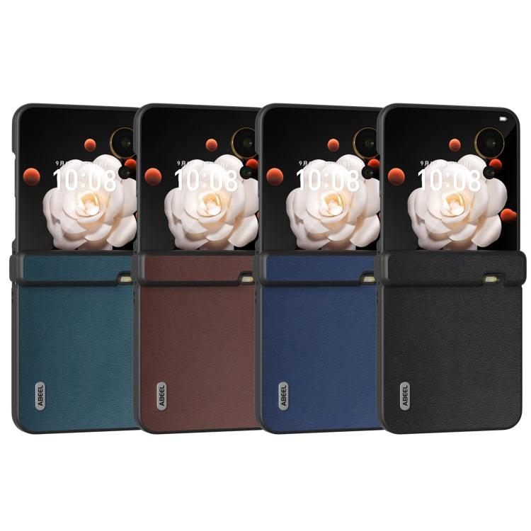 For Honor Magic V Flip ABEEL Three Parts Genuine Leather Xiaoya Series Phone Case