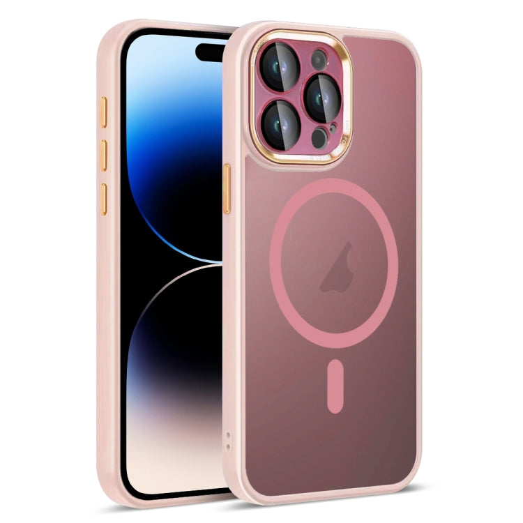 For iPhone 14 Pro Max Colorful Armor Lens Film Translucent Skin Feel MagSafe Phone Case
