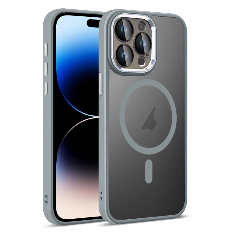For iPhone 14 Pro Max Colorful Armor Lens Film Translucent Skin Feel MagSafe Phone Case
