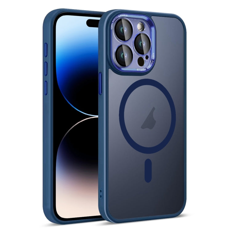 For iPhone 14 Pro Max Colorful Armor Lens Film Translucent Skin Feel MagSafe Phone Case