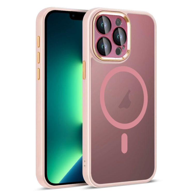 For iPhone 13 Pro Max Colorful Armor Lens Film Translucent Skin Feel MagSafe Phone Case