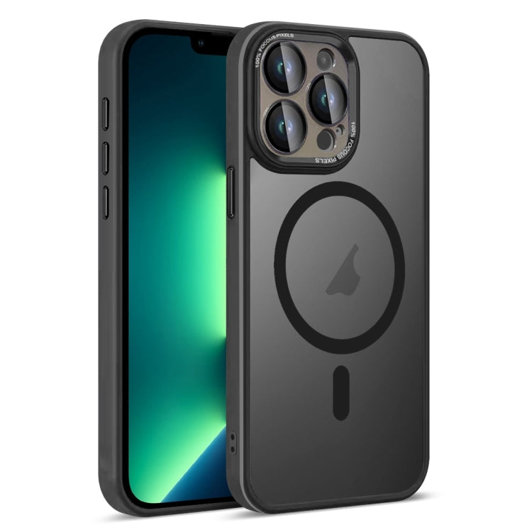 For iPhone 13 Pro Max Colorful Armor Lens Film Translucent Skin Feel MagSafe Phone Case