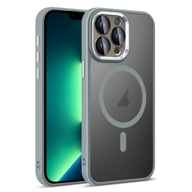 For iPhone 13 Pro Max Colorful Armor Lens Film Translucent Skin Feel MagSafe Phone Case