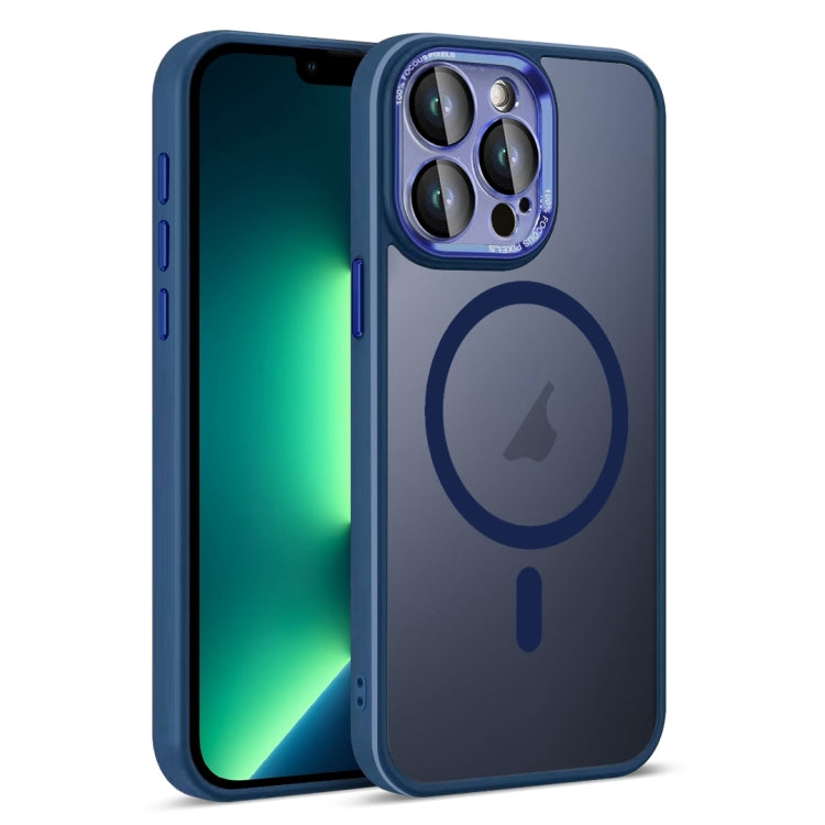 For iPhone 13 Pro Max Colorful Armor Lens Film Translucent Skin Feel MagSafe Phone Case