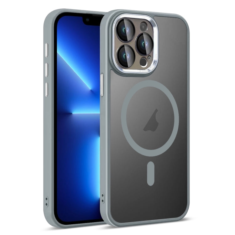 For iPhone 13 Pro Colorful Armor Lens Film Translucent Skin Feel MagSafe Phone Case
