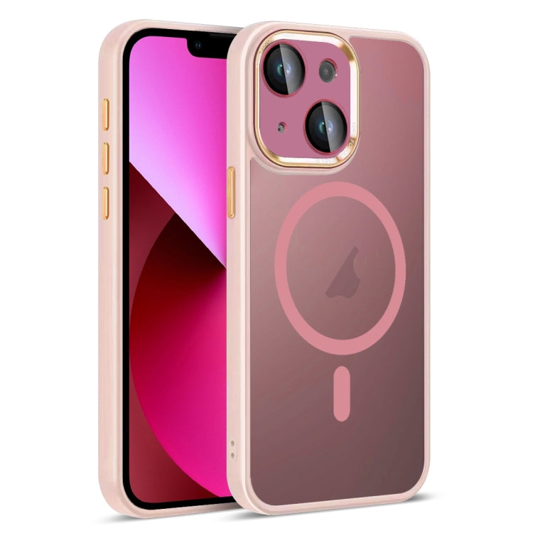 For iPhone 13 Colorful Armor Lens Film Translucent Skin Feel MagSafe Phone Case