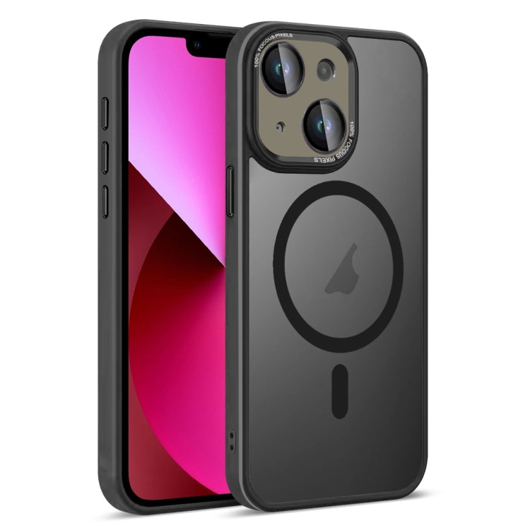 For iPhone 13 Colorful Armor Lens Film Translucent Skin Feel MagSafe Phone Case