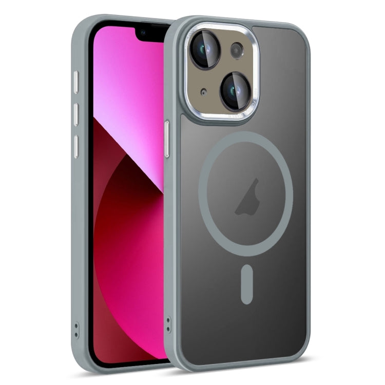 For iPhone 13 Colorful Armor Lens Film Translucent Skin Feel MagSafe Phone Case