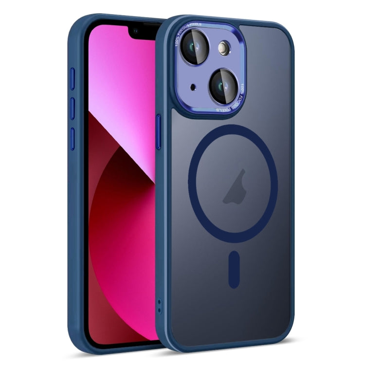 For iPhone 13 Colorful Armor Lens Film Translucent Skin Feel MagSafe Phone Case