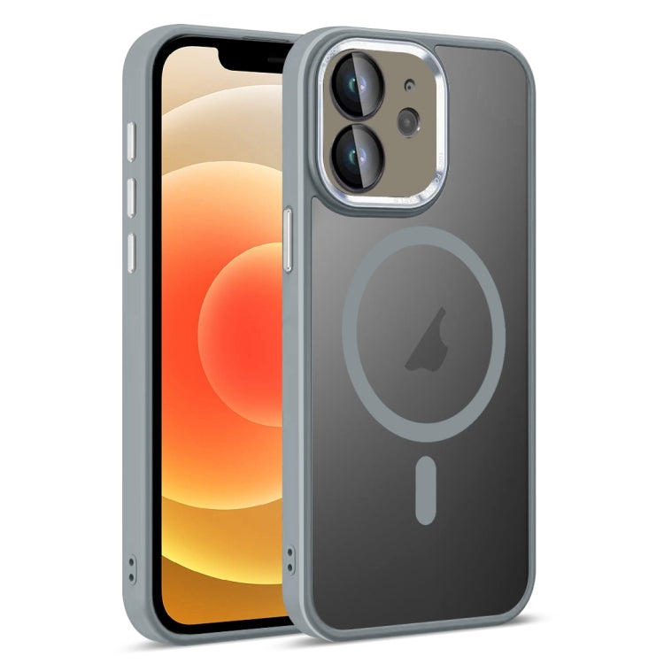 For iPhone 12 Colorful Armor Lens Film Translucent Skin Feel MagSafe Phone Case