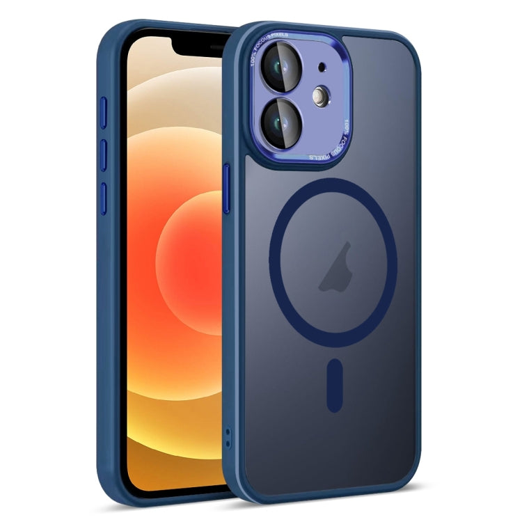 For iPhone 12 Colorful Armor Lens Film Translucent Skin Feel MagSafe Phone Case