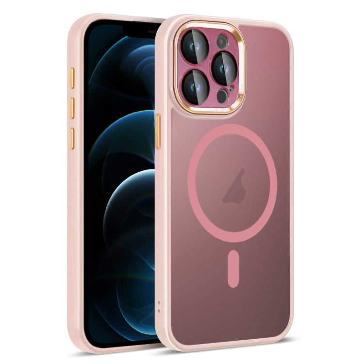 For iPhone 12 Pro Max Colorful Armor Lens Film Translucent Skin Feel MagSafe Phone Case