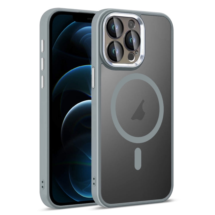 For iPhone 12 Pro Max Colorful Armor Lens Film Translucent Skin Feel MagSafe Phone Case