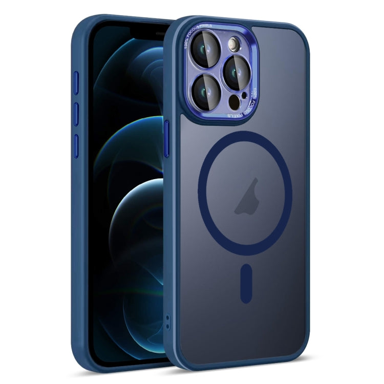 For iPhone 12 Pro Max Colorful Armor Lens Film Translucent Skin Feel MagSafe Phone Case