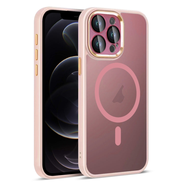 For iPhone 12 Pro Colorful Armor Lens Film Translucent Skin Feel MagSafe Phone Case