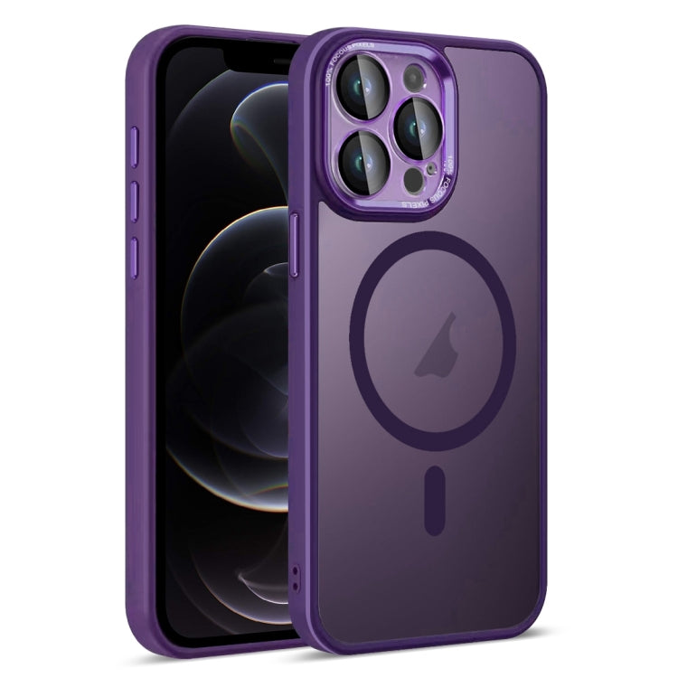 For iPhone 12 Pro Colorful Armor Lens Film Translucent Skin Feel MagSafe Phone Case