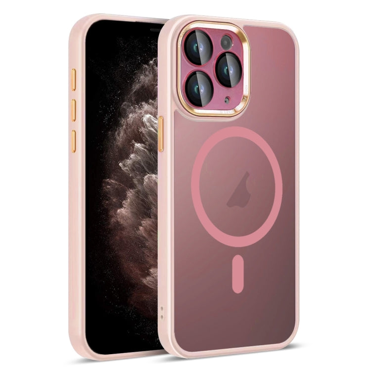For iPhone 11 Pro Max Colorful Armor Lens Film Translucent Skin Feel MagSafe Phone Case