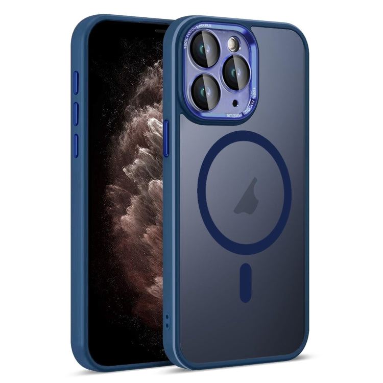 For iPhone 11 Pro Max Colorful Armor Lens Film Translucent Skin Feel MagSafe Phone Case