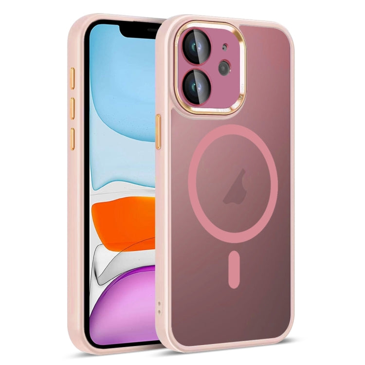 For iPhone 11 Colorful Armor Lens Film Translucent Skin Feel MagSafe Phone Case