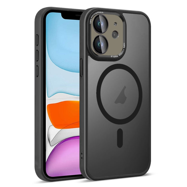 For iPhone 11 Colorful Armor Lens Film Translucent Skin Feel MagSafe Phone Case
