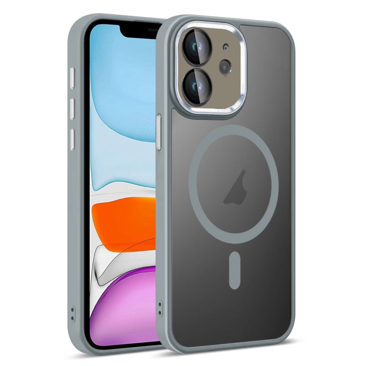 For iPhone 11 Colorful Armor Lens Film Translucent Skin Feel MagSafe Phone Case