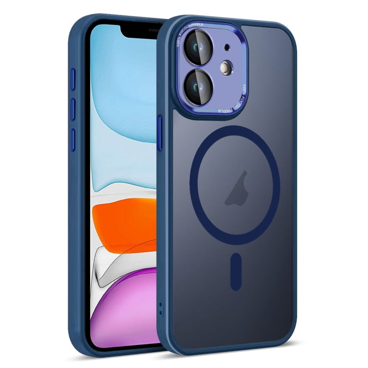 For iPhone 11 Colorful Armor Lens Film Translucent Skin Feel MagSafe Phone Case