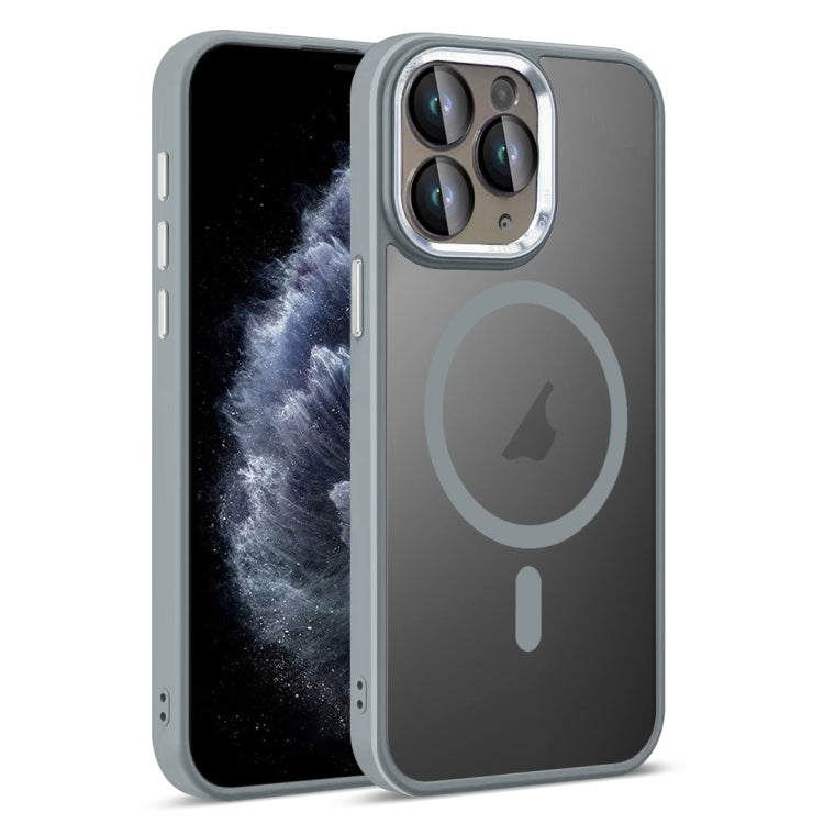 For iPhone 11 Pro Colorful Armor Lens Film Translucent Skin Feel MagSafe Phone Case