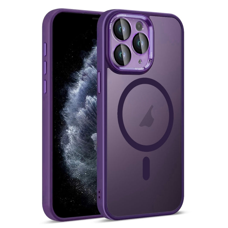 For iPhone 11 Pro Colorful Armor Lens Film Translucent Skin Feel MagSafe Phone Case