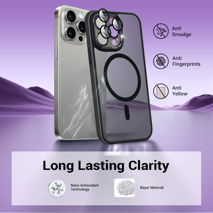 For iPhone 12 Colorful Armor Lens Film Translucent Skin Feel MagSafe Phone Case