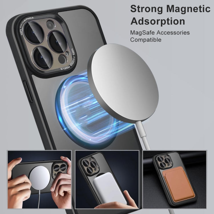 For iPhone 12 Colorful Armor Lens Film Translucent Skin Feel MagSafe Phone Case