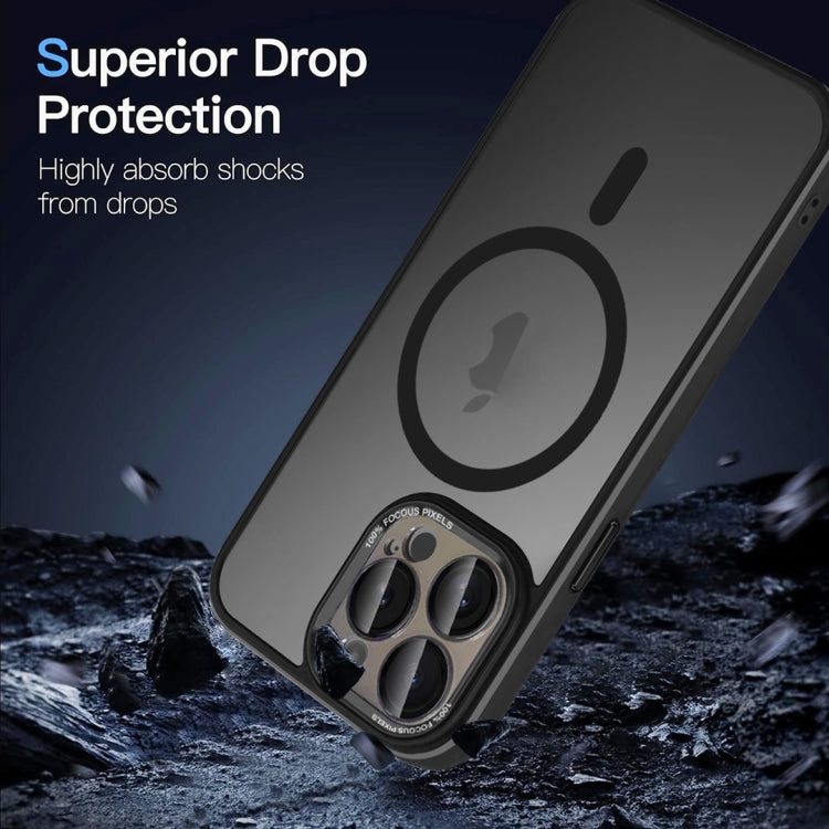 For iPhone 14 Pro Colorful Armor Lens Film Translucent Skin Feel MagSafe Phone Case
